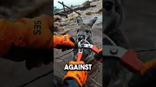 The water was rising around his neck 🌊🦘 #kangaroo #rescue