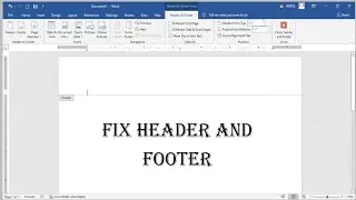 Header and footer | How to fix header and footer | @msoffice-307