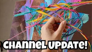 Trying The Mesmerizing Acrylic Paint String Pull Method! Selling My Art & Channel Update