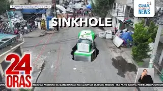 Delivery truck, nabalahaw at nilamon ng sinkhole | 24 Oras