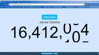 I screen recorded James Charles Live Sub Count for 2 mins and this happened!