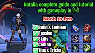 How to use Natalia in rank match full guide best build 2021 by MLBB INDIA 🇮🇳 in hindi full tutorial