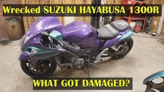 Wrecked 2011 Suzuki Hayabusa crotch rocket. Will it run. Pt.1 #suzukihayabusa