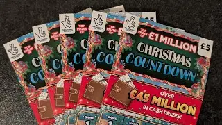 Скретч-карты лотереи Allwyn National Lottery Christmas Countdown UK на сумму 25 фунтов стерлингов.