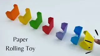 Paper Rolling Toy For Kids / Moving Paper Toy / Paper Craft / KIDS crafts / Origami TOY / PAPER TOY