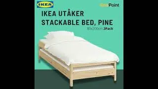 IKEA UT&Aring;KER Stackable Bed, Pine, 80x200cm 2Pack- onepoint.pk