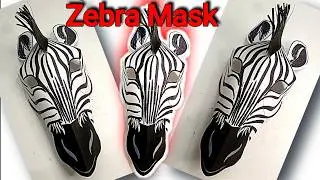 how to make zebra mask | animal mask making | zebra costume | paper mask making | paper craft