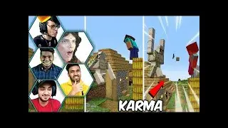 INSTANT KARMA in Minecraft 🔴 techno gamerz, bbs, mythpat,  gamerfleet,  || credit streaming info