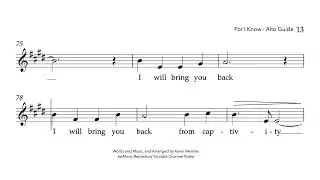 For I Know | Alto Guide | Arranged by Kevin Memley