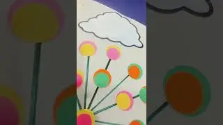 #English #art integrated work #Action words +ing ☁️⛅️ #art #artwork #viral #trending