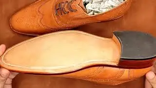 Brougued derby | customized hand made shoes | made to order | pure cow leather shoes