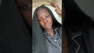 Watch Me Install This $45 Kinky Straight Synthetic Wig 🖤 #wigs #wiginstall