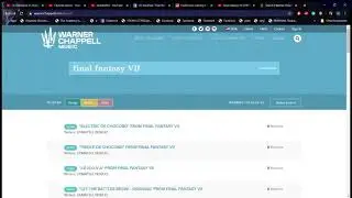 Copyright Claims Regarding Final Fantasy 7 contents: Warner Chappell vs ICE_CS