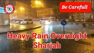 Rain in Sharjah || Heavy Rain Overnight in Sharjah || Rain Update || #rain #uae #Sharjah 