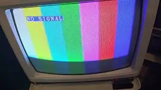 Testing the small little Bush 1480TS 14 inch CRT UHF TV