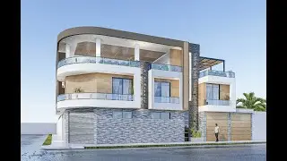 Plano de Casa de 11x19 metros | Planos de Casas Moderna en esquina 🏡