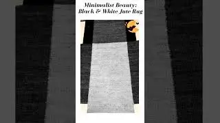 Minimalist Beauty: Black & White Jute Rug 🏡#antiquerugscrafts #homedecor #juterug #rugs #handmade