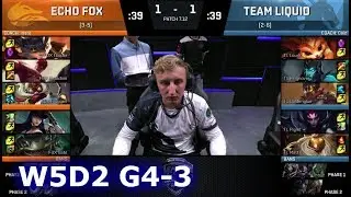 Echo Fox vs Liquid | Game 3 S7 NA LCS Summer 2017 Week 5 Day 2 | FOX vs TL G3 W5D2