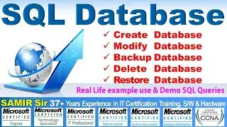 SQL DATABASE. Learn everything to Create, Modify, Add/Delete Column, Backup & Restore Database