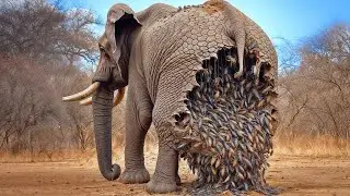 Millions of Bees Swarm Elephant &mdash; Watch the Incredible Rescue! | Real Wildlife Save 🐘🐝