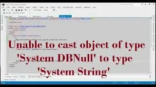 Unable to cast object of type 'System DBNull' to type 'System String'