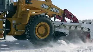 SNOWLION Mechanical Wheel Ice Breaker/Ice-breaking Machine with a Collection Shovel 9.84ft - WS32R