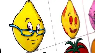 Drawing Ms.LemonS, Ms.TomatoS, Ms.Pumpkin in Different Styles