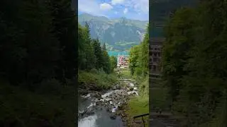 Geissbach Waterfall in Brienz Switzerland🫶🏻