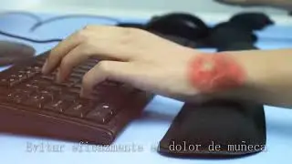 Set Almohadillas Coj&iacute;n Tapete Reposa Mu&ntilde;ecas Teclado Mouse