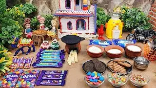 Miniature Dairy Milk Chocolate Cake | Oreo Biscuit & Perk Chocolate Cake Recipe | Mini kitchen