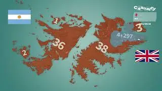 The Falklands War (1982) Using Google Maps | UK vs. Argentina