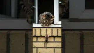 Cat at the Window Mouse Climbing the Wall Who Will Win The Chase #Cats #Mouse #Pets