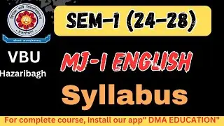 VBU Sem-1 MJ-1 ENGLISH Session - 2024-28 Syllabus( fyugp) & Exam pattern