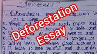 10 lines on Deforestation in English | বাংলা অর্থ সহ  Deforestation essay in English| Essay writing