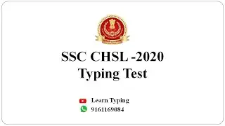 SSC CHSL-2020 typing test #shorts