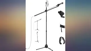 QAISE Microphone Stand /u2013 Adjustable Mic Stand Boom - Microphone Stand Tablet review