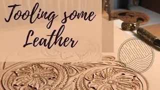 Leather Carving - Tooling Leather. Relaxed / satisfying video. How to tool leather series to follow!