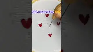Embroidery mini heart ❤️#embroidery #easyarttechnique #handmade #diy #art #shorts #cute