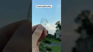 Customized guitar picks made with the glowforge