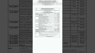 MDU - Theory Date Sheet for B.A. B.Ed. (Four Year Integrated Course) - 3rd Semester Nov - Dec 2023
