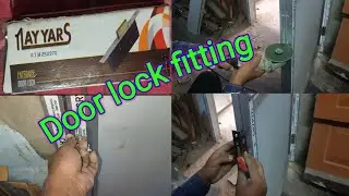 How to Aluminium door lock installation ! Aluminium door lock fitting ! cutting and fitting lock !