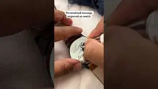 Personalized message engraved on the watch!! #lettering #calligraphy #engraving #engravingmachine