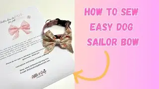 How to sew EASY dog sailor bow/With Etsy pattern