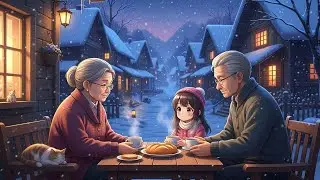Snowy Home With My Anime Family