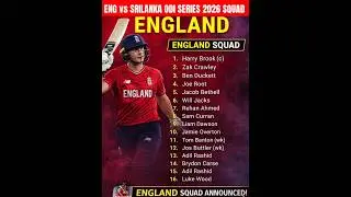 England Strongest Squad For ODI Series 2026 | Schedule | Against Sri Lanka #playboldsports