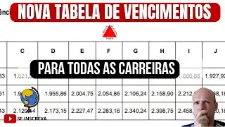NOVA TABELA COM OS VENCIMENTOS DAS 8 CARREIRAS ATUALIZADA A PARTIR DE JANEIRO DE 2025