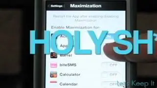Demo of Maximization Cydia Tweak
