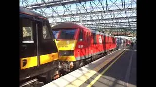 The x2 Class 90 DB Cargo UK Nos.90029+90019 with Rail Containers was leaves at Carlisle.