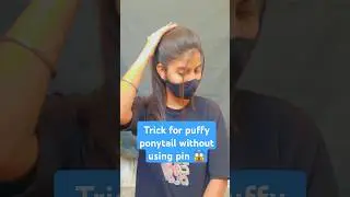 puffy ponytail with using pin #shorts #hairstyle #puff #ponytail #like #subscribe #viralvideo #hair