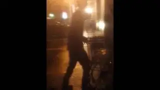 Scaring living shit out of buddie at work.